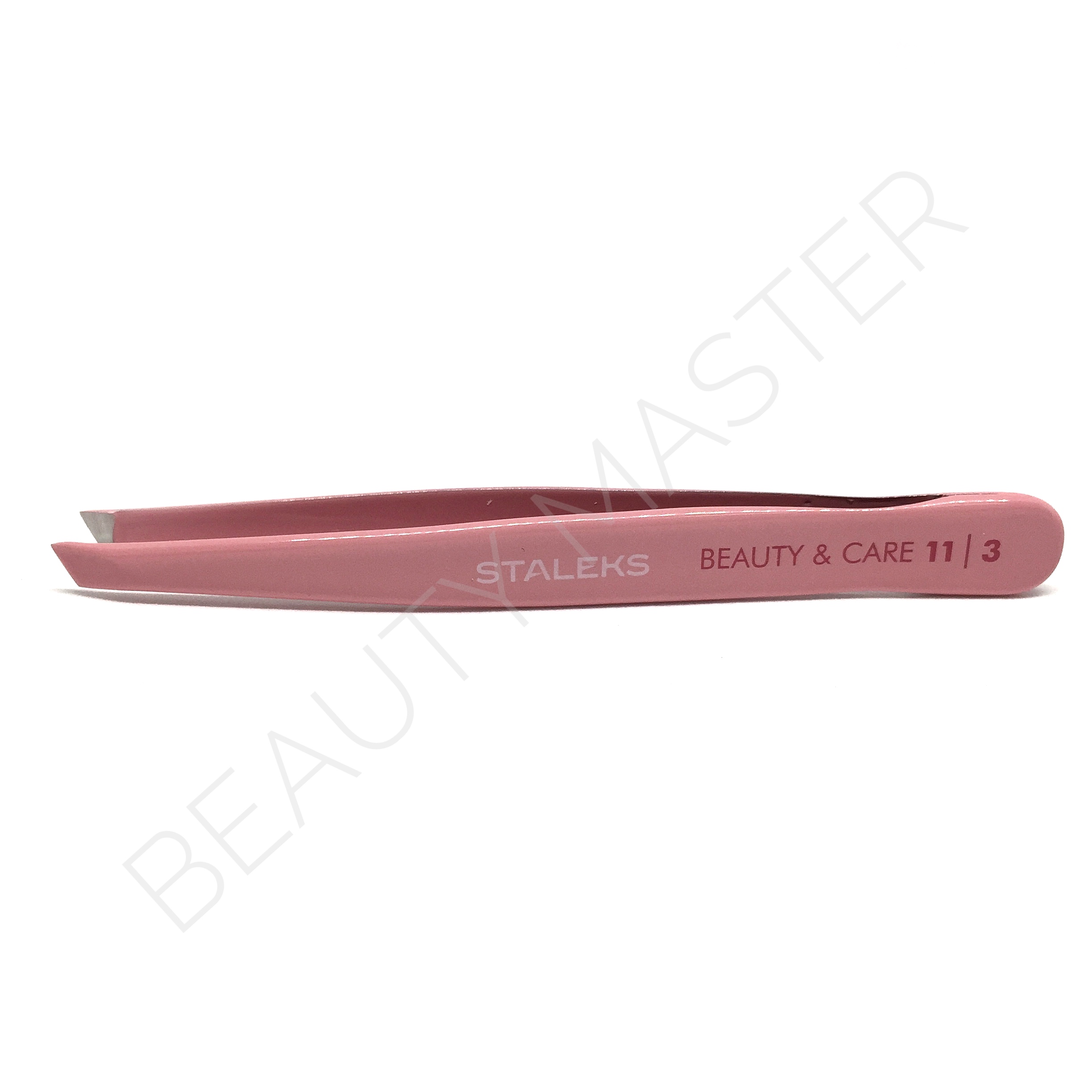 Staleks 11/3 Beauty&Care Пинцет для бровей скошенный розовый