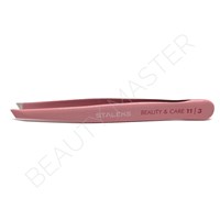 Staleks 11/3 Beauty&Care Пінцет для брів скошений рожевий