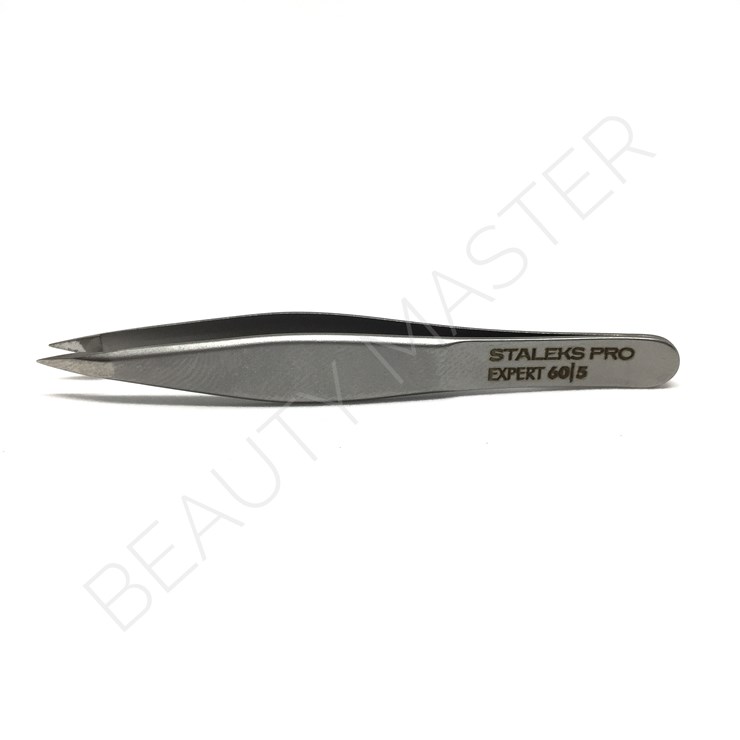 Staleks eyebrow tweezers Expert 60/5 (point, mini), metal