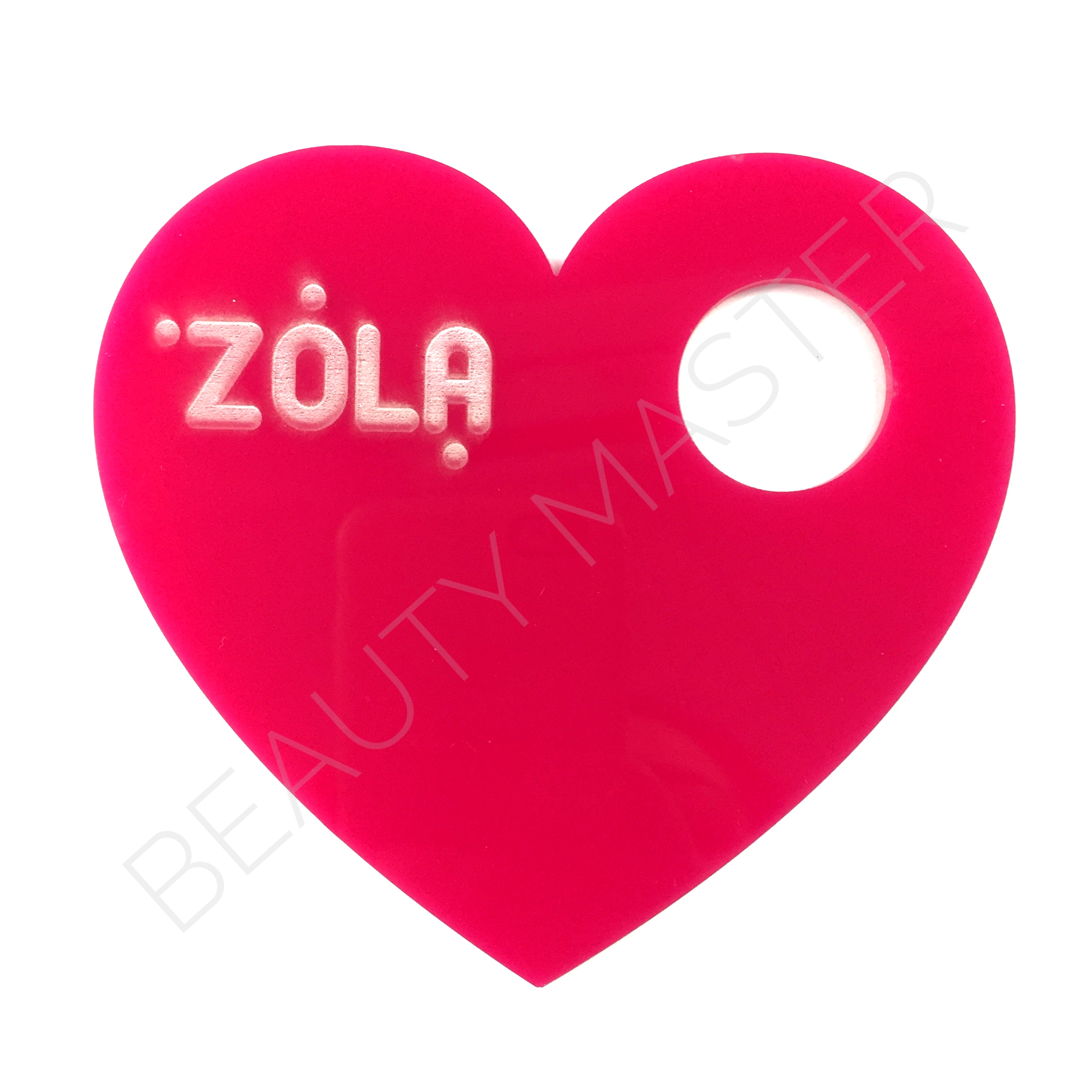 ZOLA Палитра для смешивания сердце, розовая 