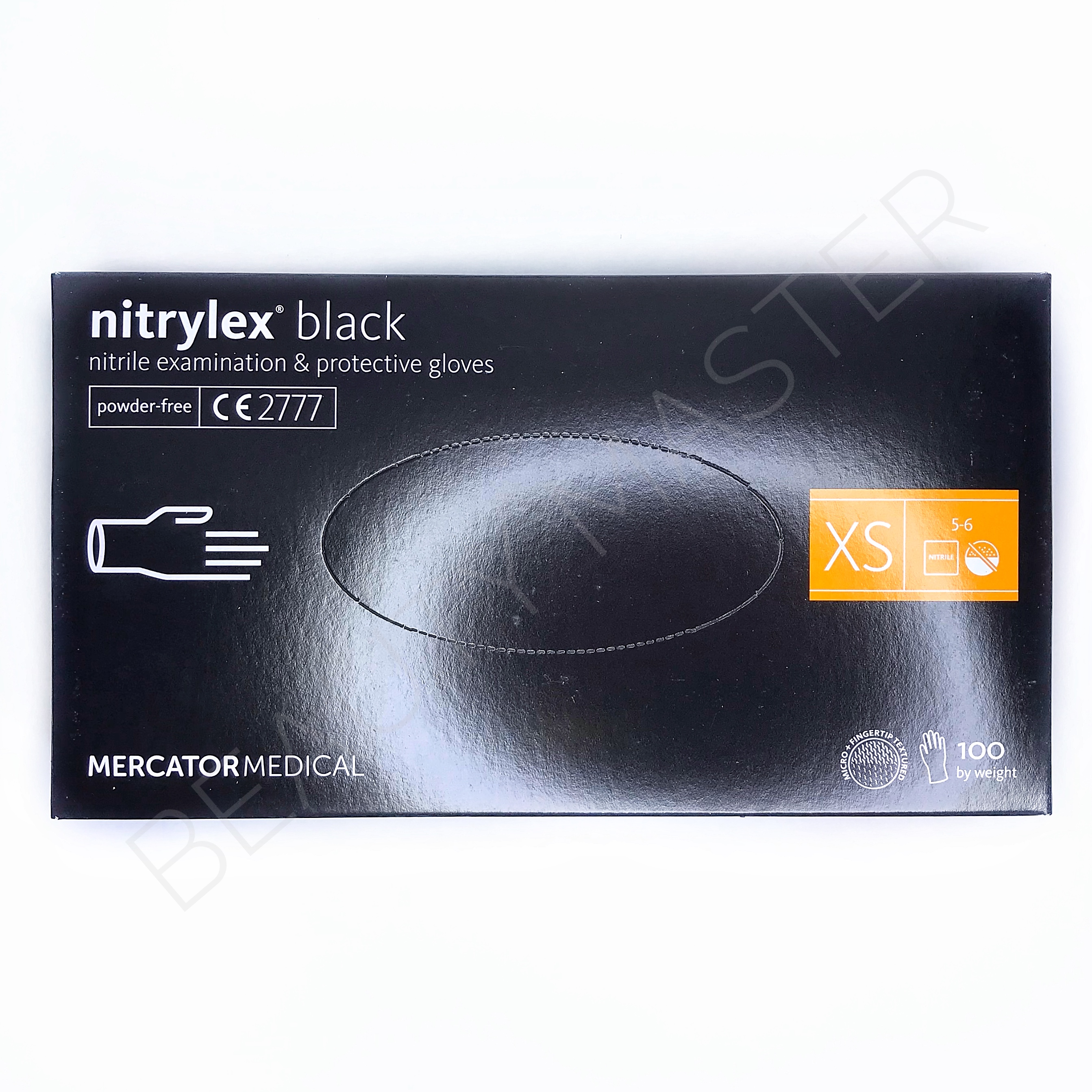 Перчатки nitrylex Black нитр., черные, р.XS, пачка 100шт