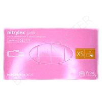 Перчатки nitrylex PINK нитриловые, розовые, р.XS, пачка 100шт