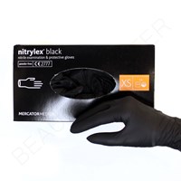 Перчатки nitrylex Black нитр., черные, р.XS, пара