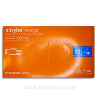 Перчатки nitrylex Orange нитриловые, оранжевые, р.M, пачка 100шт