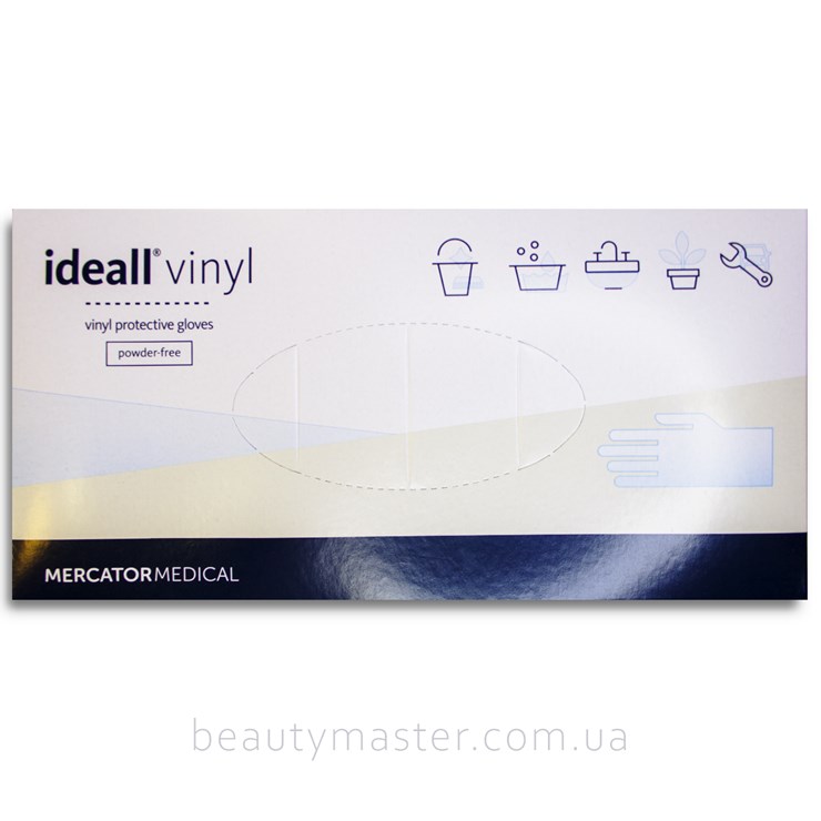 Vinylex Vinyl gloves powder-free ideall vinyl, size L, pack