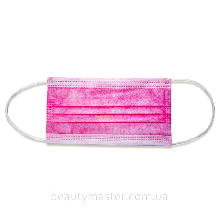 Three-layer non-medical pink face mask 1 pc
