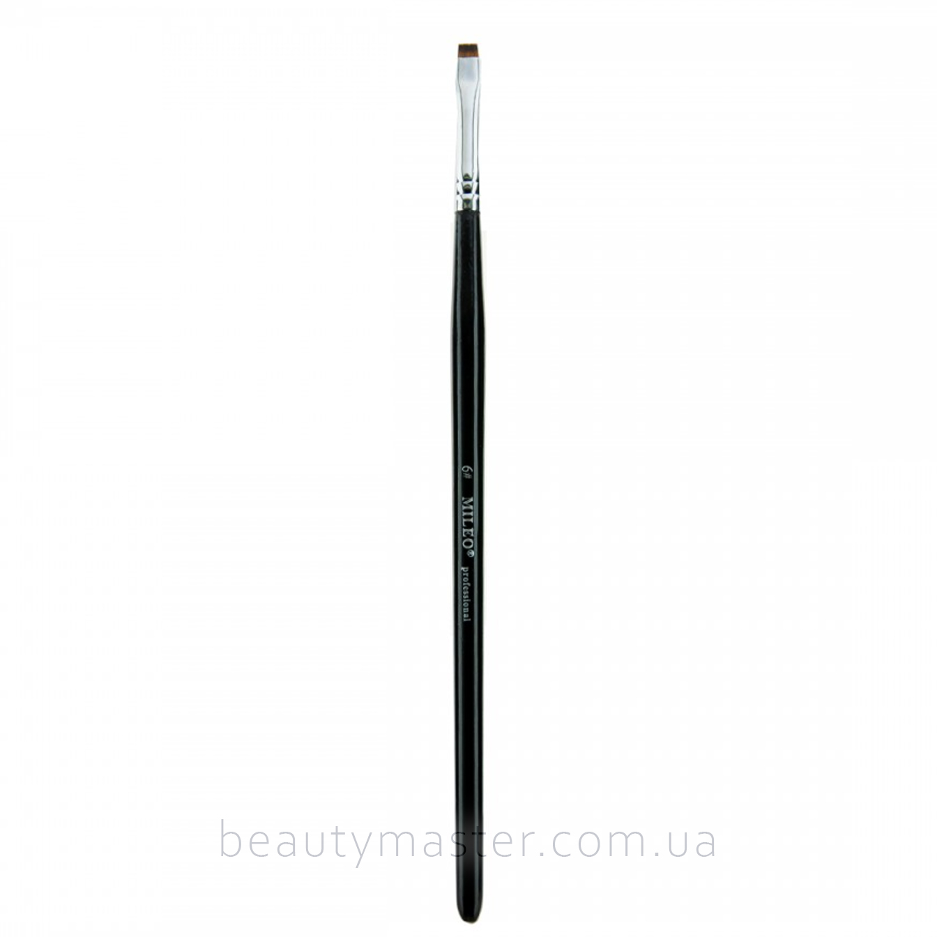 Mileo Кисть 6 плоская прямая черная ручка