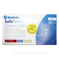 Перчатки White нитрил, белые, р.S, пачка 100шт Medicom Safetouch Advanced