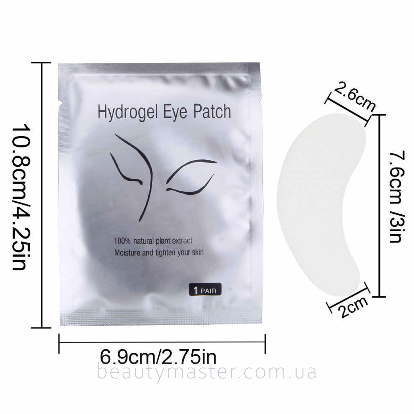 Parches Set hidrogel plata \"ojos\" 50 uds.