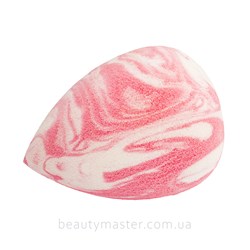 Gąbka ZOLA super miękka biało-różowa kropla, marmurowa