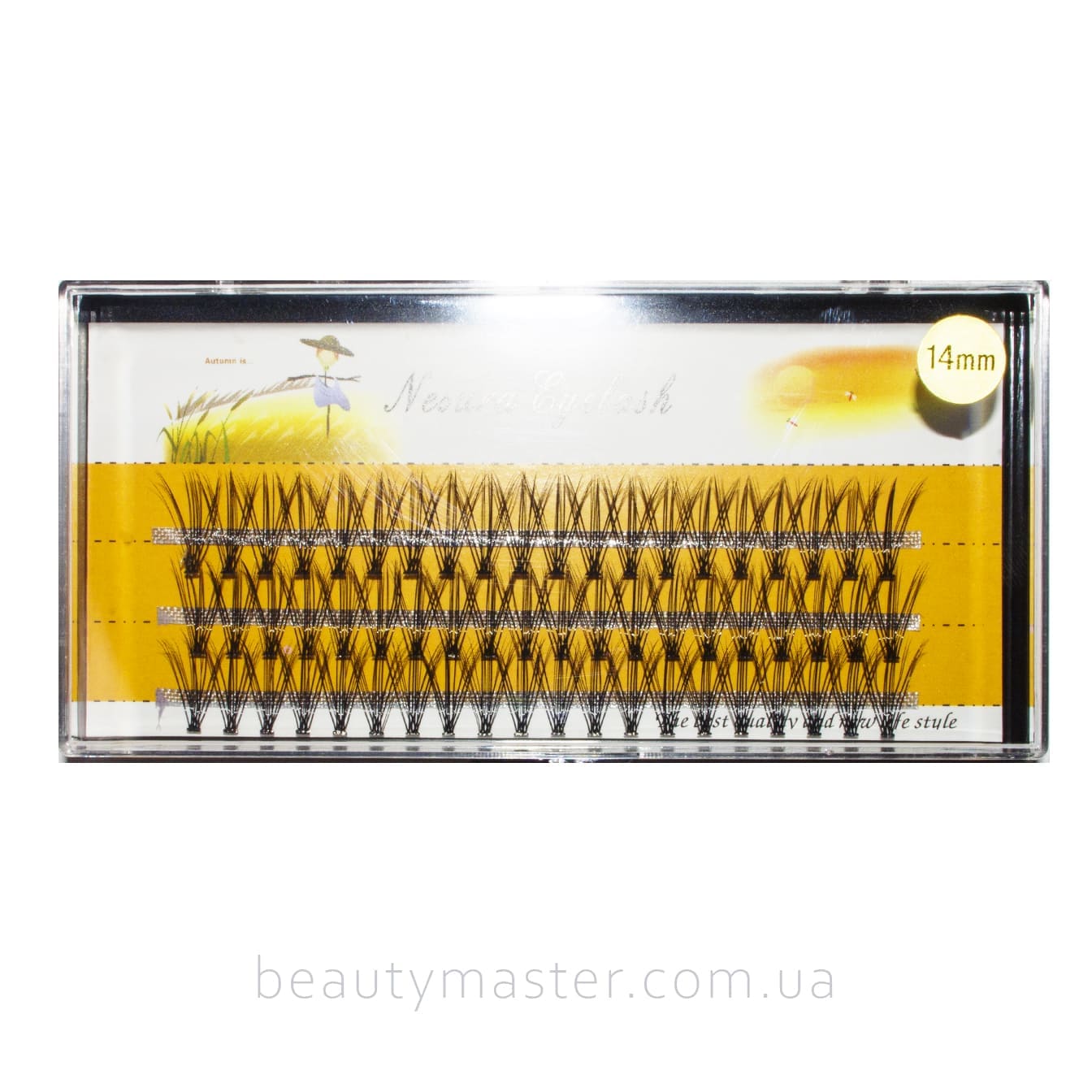 Ресницы Nesura 20D 14мм пучковые безузелковые