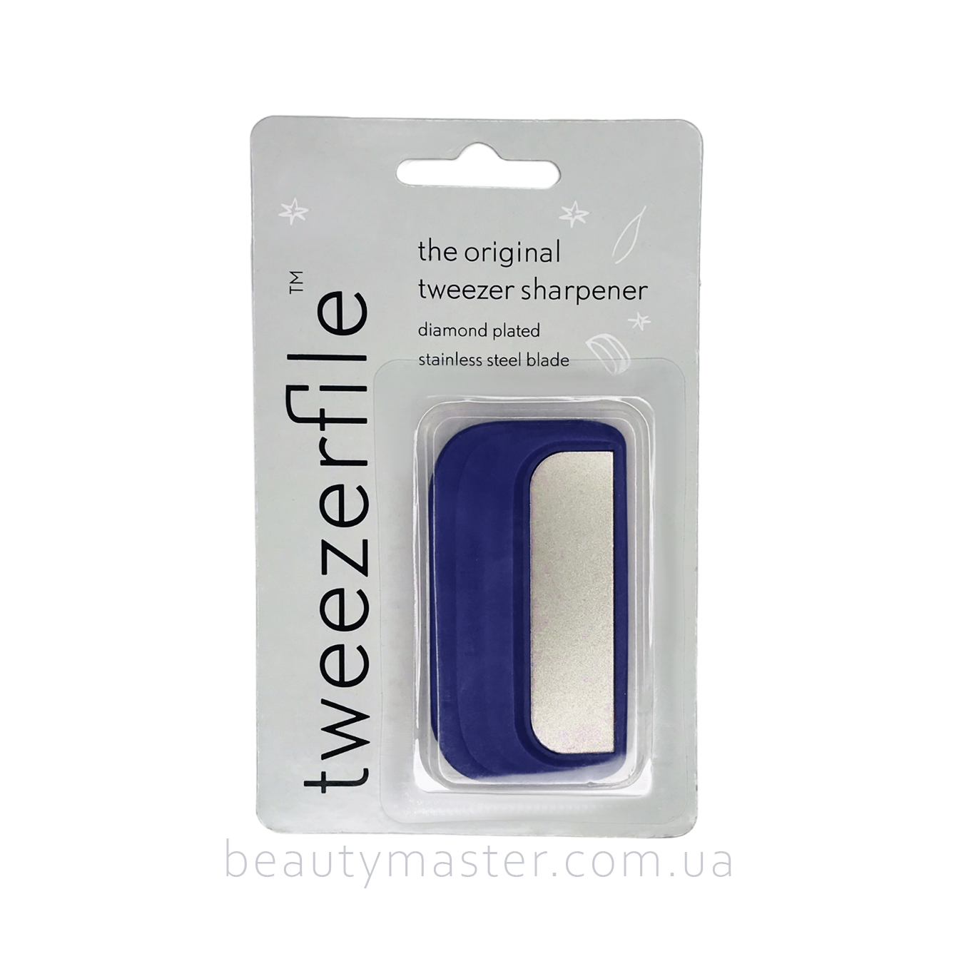Tweezerfile с контурной ручкой и алмазными лезвиями синий