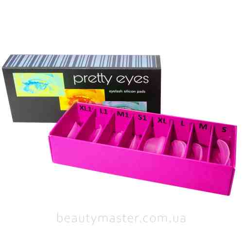 Набор розовых валиков для ламинирования ресниц Pretty Eyes, 8 пар