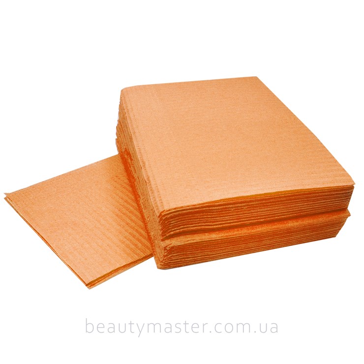Orange waterproof napkin (for the table) 25 pcs