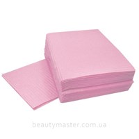 Серветка непромокальна рожева (нагрудник, для столу) 45*32,5 комплект 25 шт
