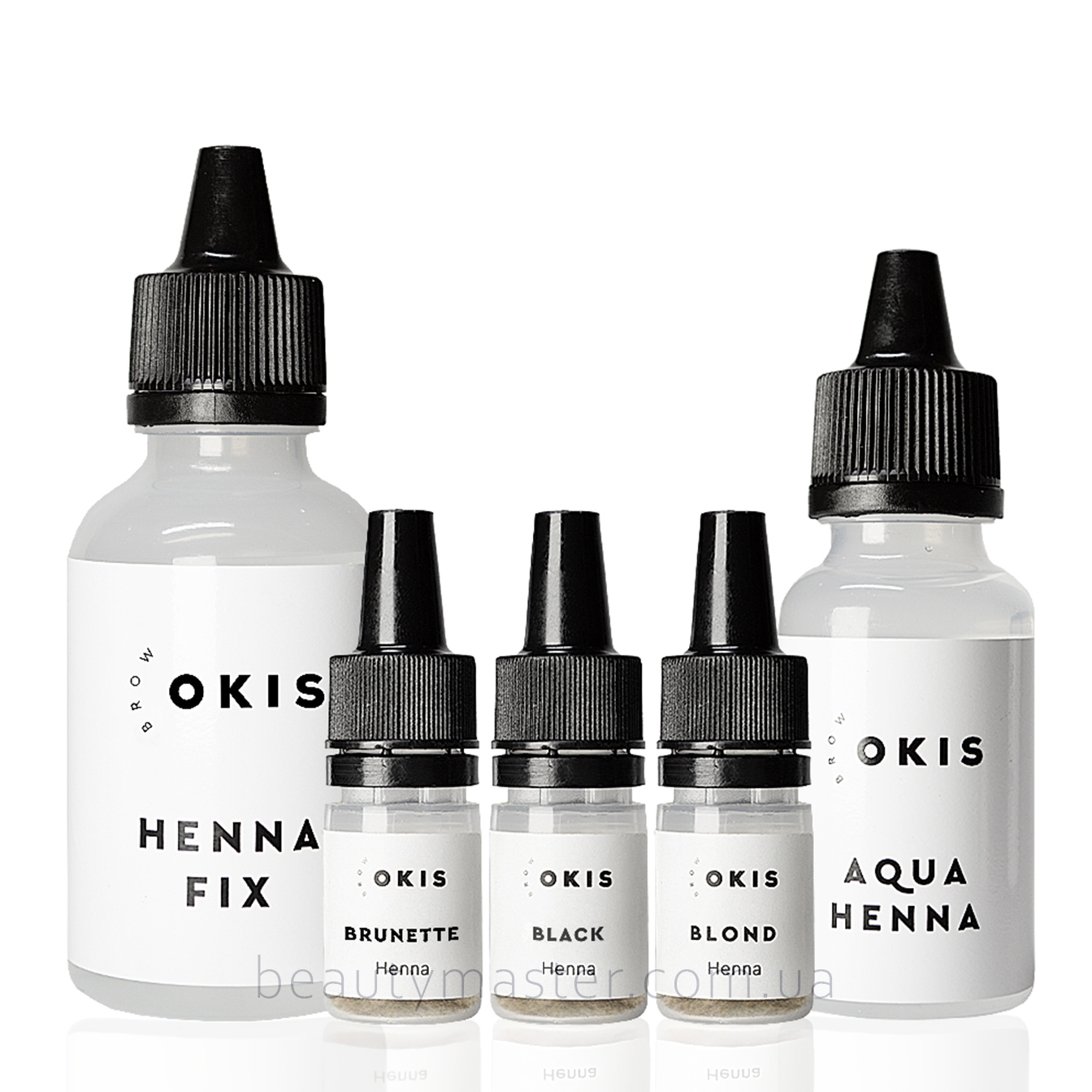 Set de henna OKIS BROW (3 tonos de henna, agua, fijador)