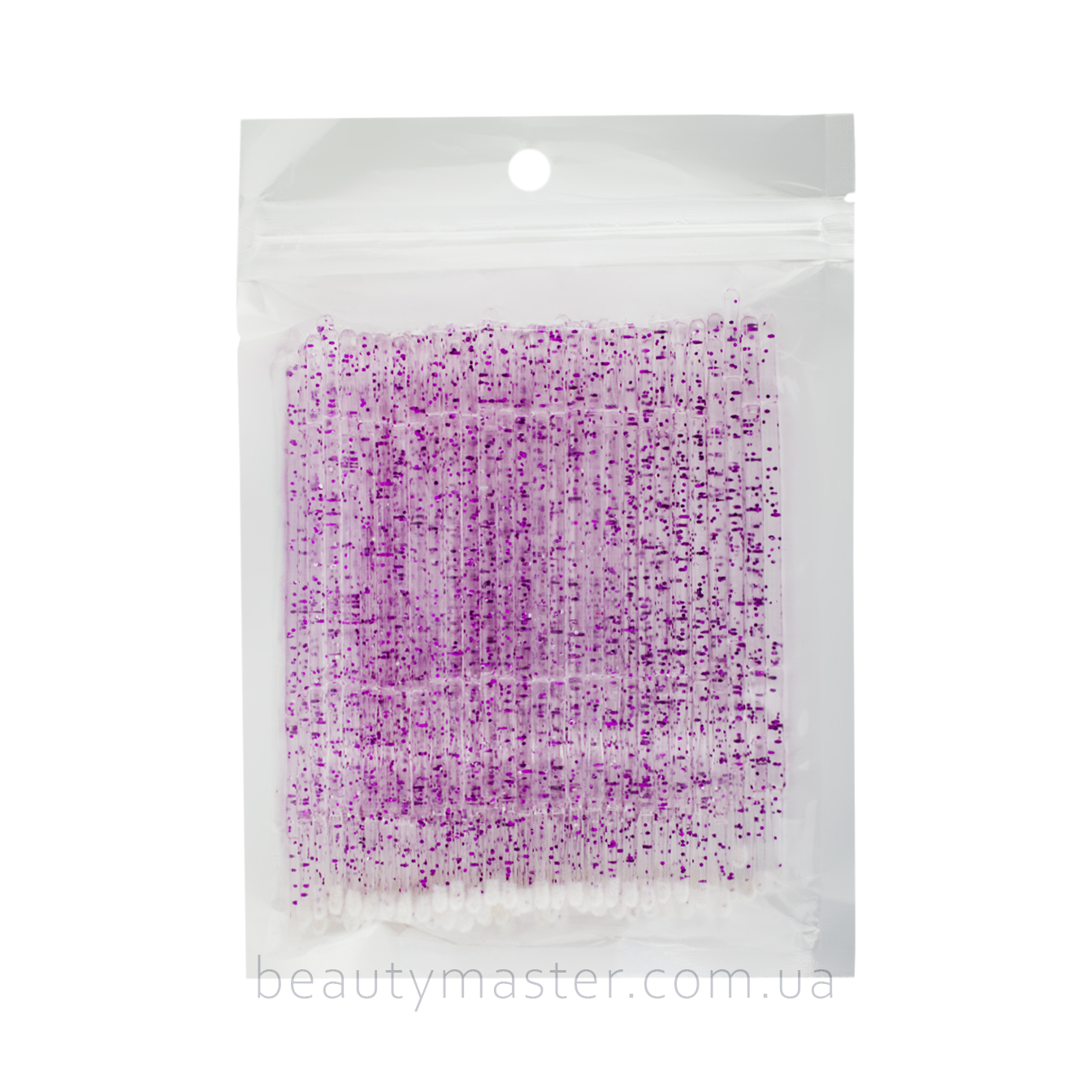 Microbrushes with shiny handle in a bag in assortment