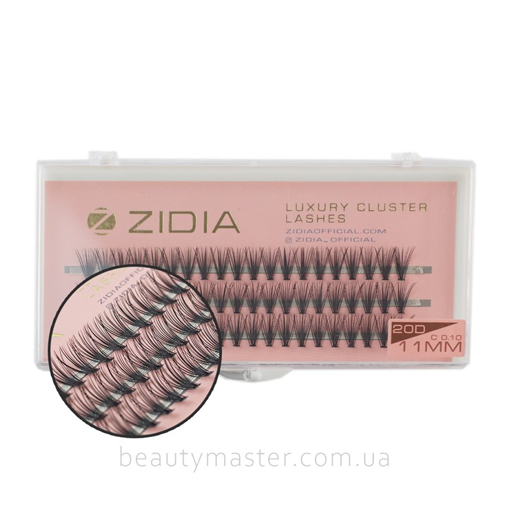 ZIDIA Eyelash bundles 20D bend C; 0.10 (3 ribbons, size 11 mm)