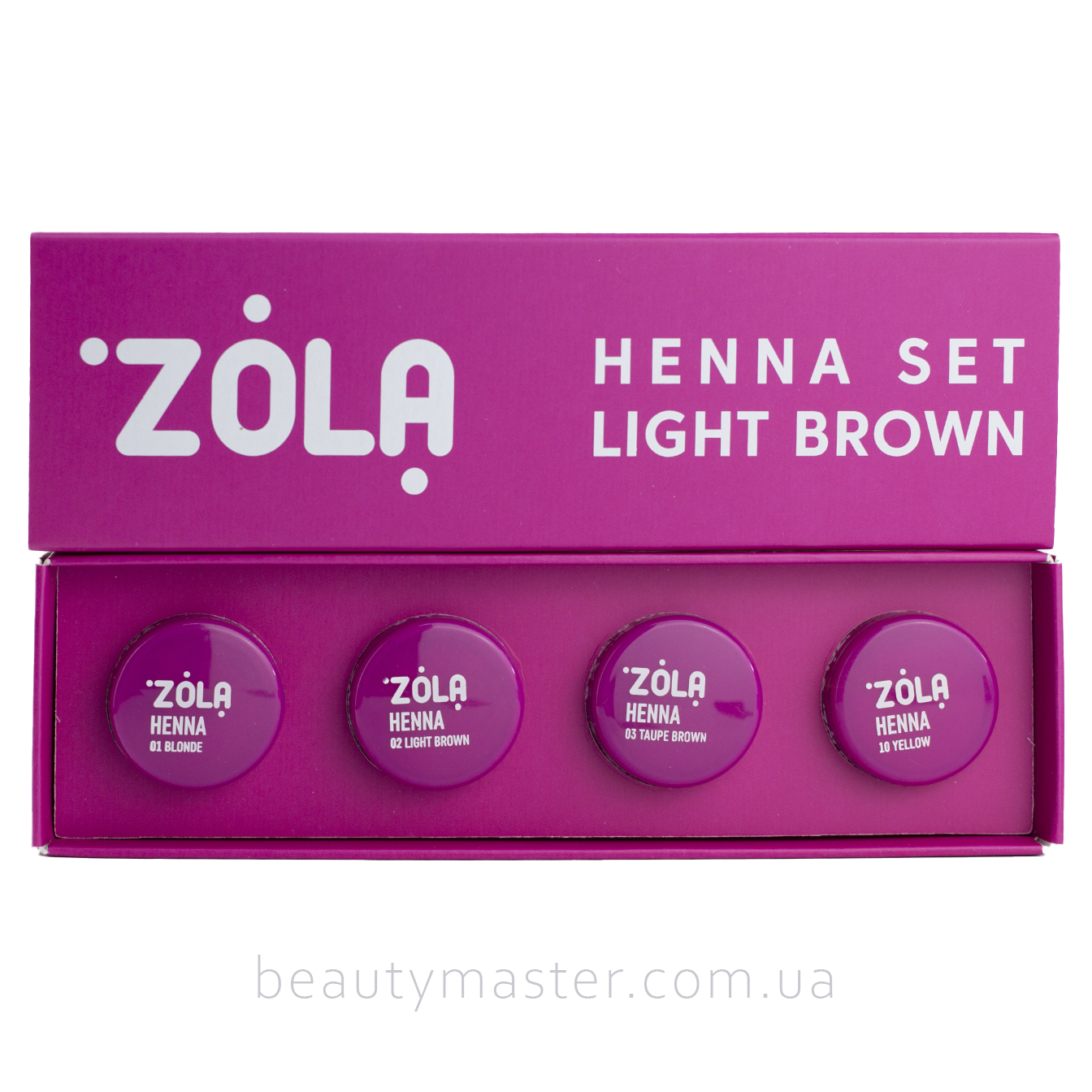 ZOLA Набор Хны 4 оттенков по 2.5 г HENNA SET- LIGHT BROWN