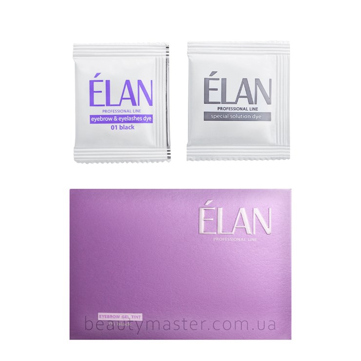 Elan 01 гель-фарба для брів сет в коробці (саше фарби+окислювач)