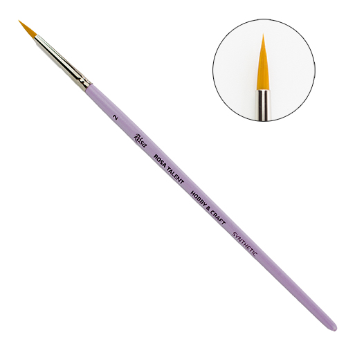 Pincel Rosa Hobby&Craft nº 2 redondo sintético lavanda