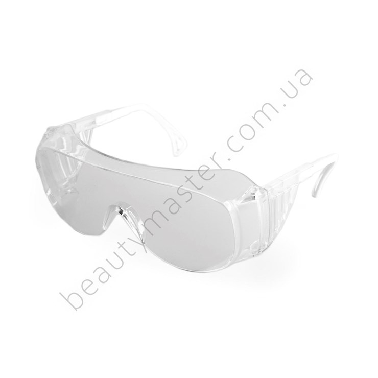 PROTECTIVE GLASSES MADE OF PLASTIC WITH ADJUSTABLE BRACES