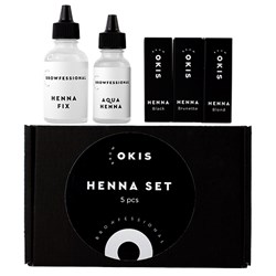 OKIS BROW Набор Henna set (3 оттенка хны, вода, фиксатор)