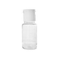 Bottle Gloria 15 ml transparent (neck 18) + flip-top white (container for cosmetics)