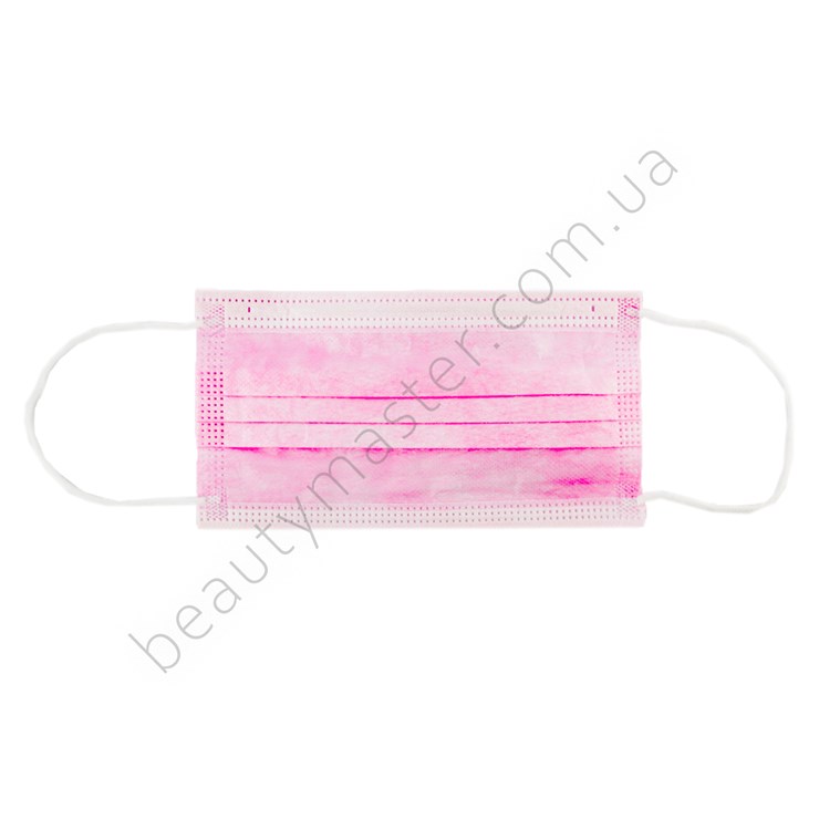 Mascarilla médica rosa paquete de tres capas 50 unidades