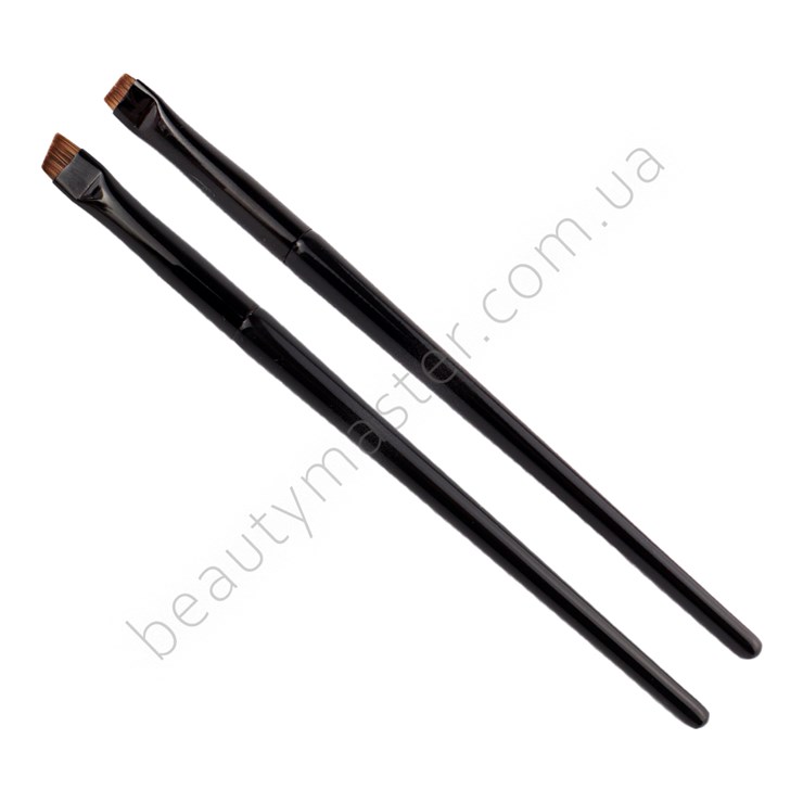 Brush set (beveled and flat) black handle