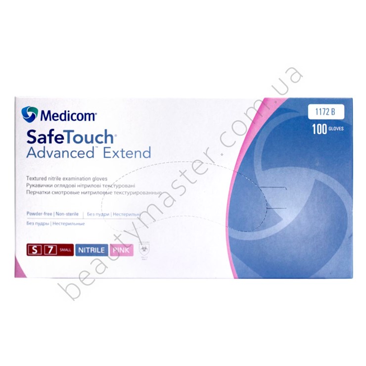 Medicom Перчатки Pink нитрил, розовые, р.S, пачка 100шт