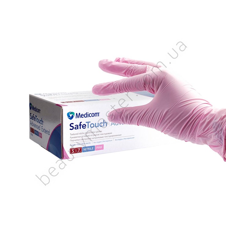 Medicom Gloves Pink nitrile, size S, pair