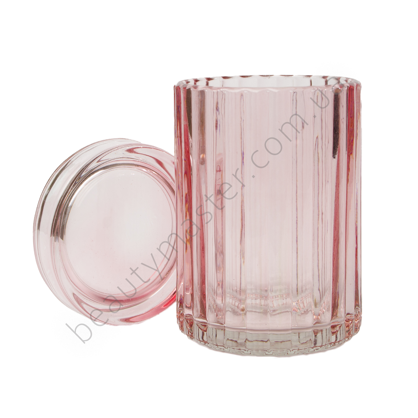 Ribbed glass pink