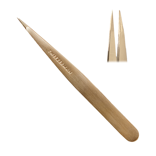Tweezerman eyebrow tweezers rose gold