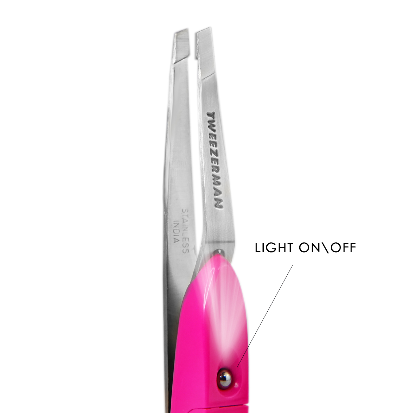 Tweezerman Пинцет для бровей с подсветкой