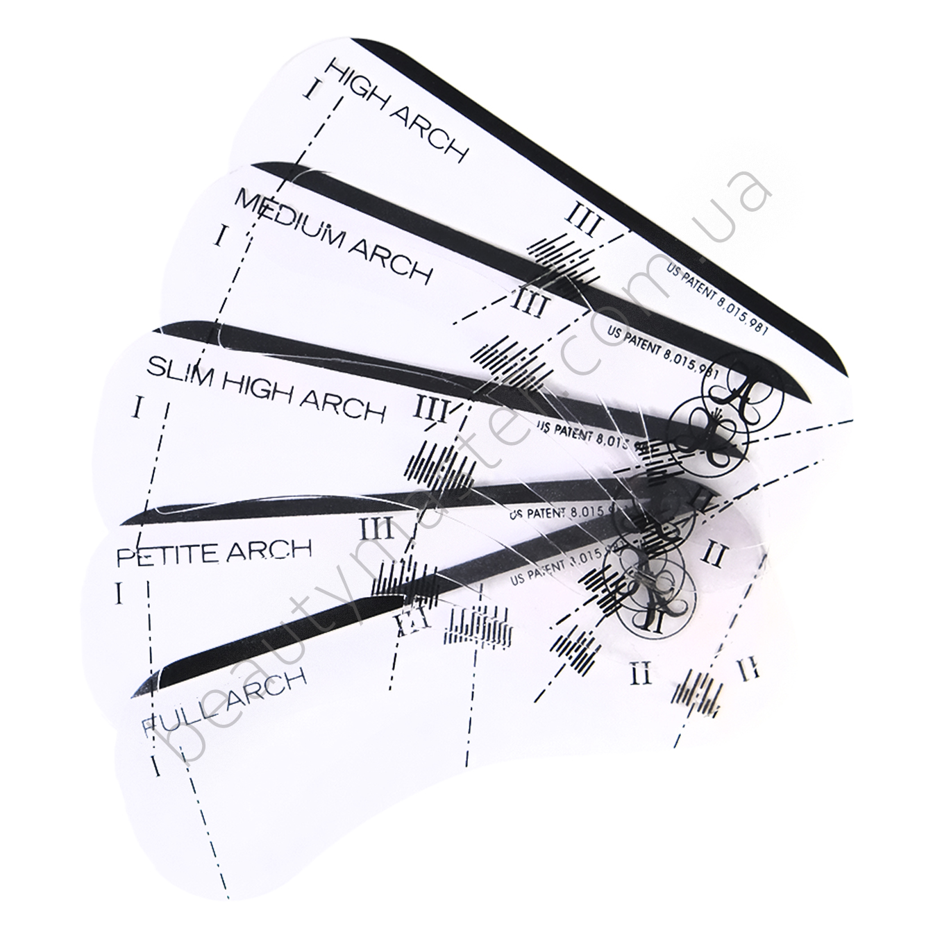 Anastasia Beverly Hills Трафареты для бровей 5 шт