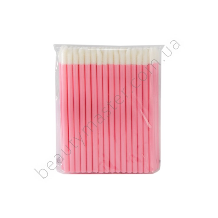 Macro brush applicators for eyelash cleaning 50 pcs, pink