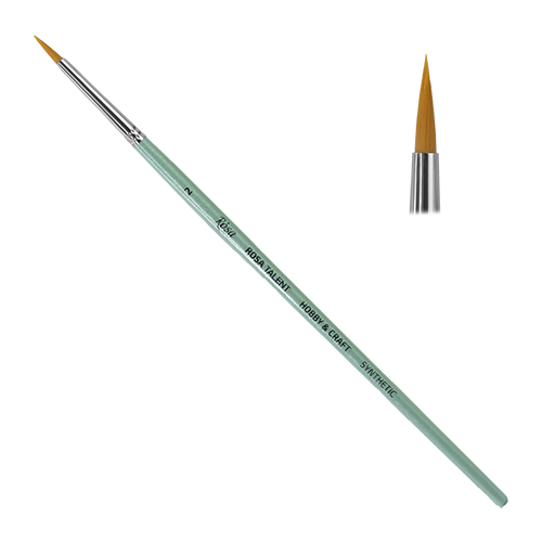Pincel sintético redondo Rosa Hobby&Craft nº 2 Menta