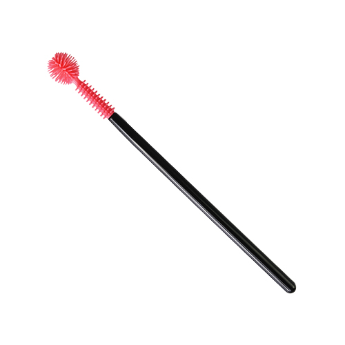 Silicone brush with ball 1 pc, black-coral