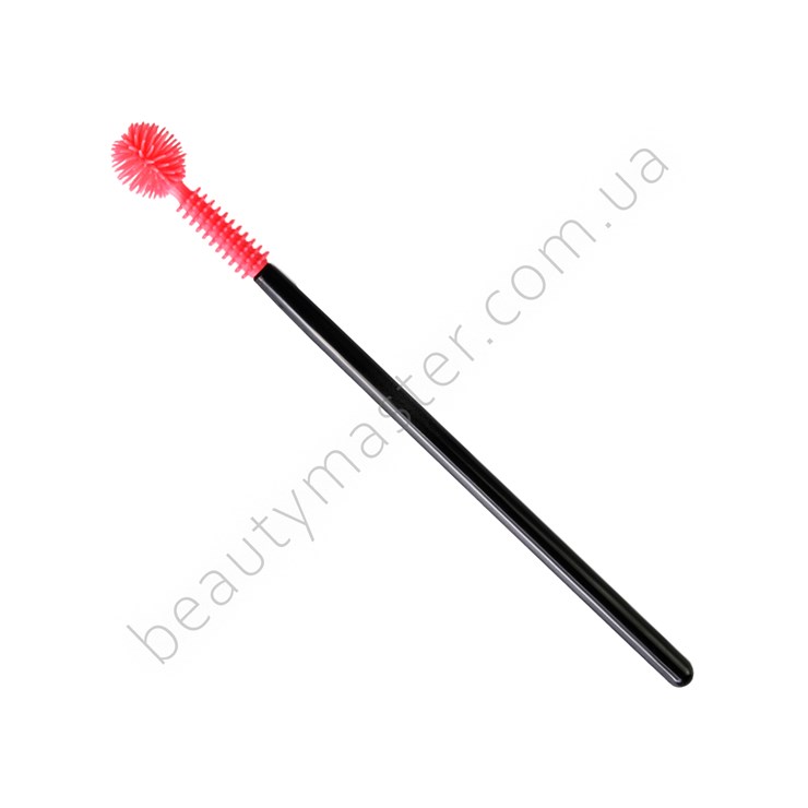 Silicone brush with ball 1 pc, black-coral