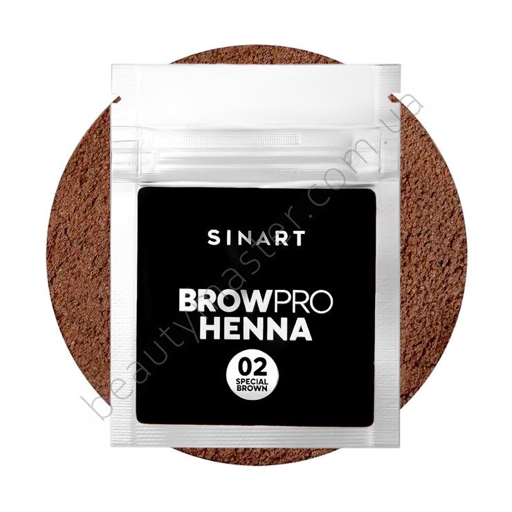 Sinart Хна для бровей Browpro henna 02 special brown sachet 1.5 g