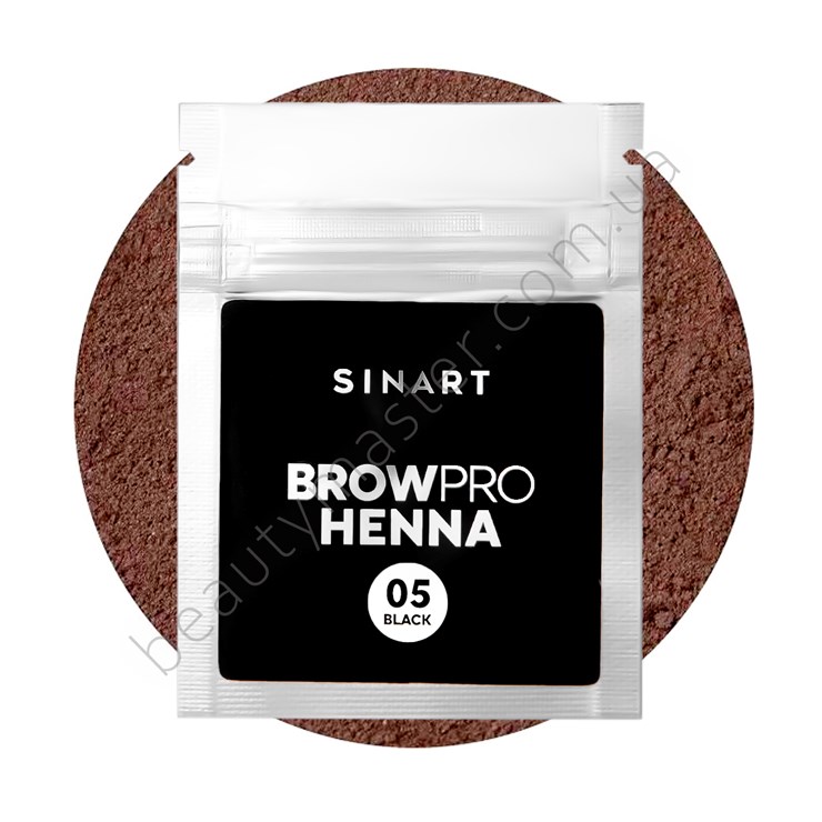 Sinart Хна для брів Browpro henna 05 black sachet 1.5g