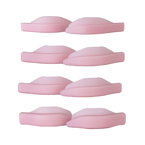 Валики для ламинирования ресниц розовые набор, 4 пары