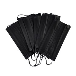 Black three-layer face mask set 5 pcs