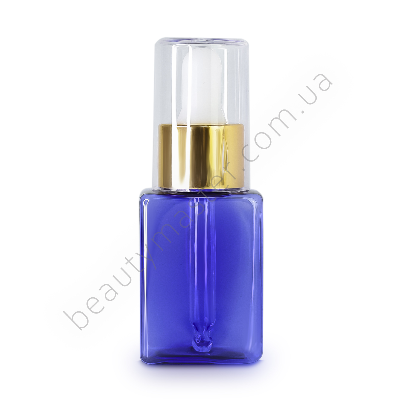 Флакон з піпеткою квадрат 35 мл синій