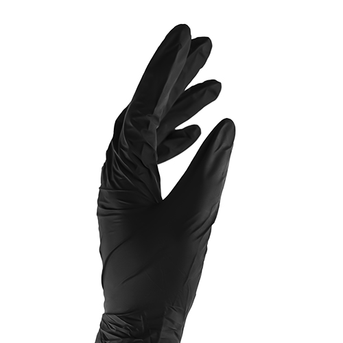 Medicom Рукавички Black нітрил, чорні, р.M, пачка 100шт