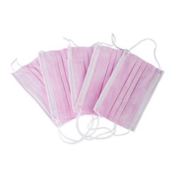 Pink three-layer face mask set 5 pcs