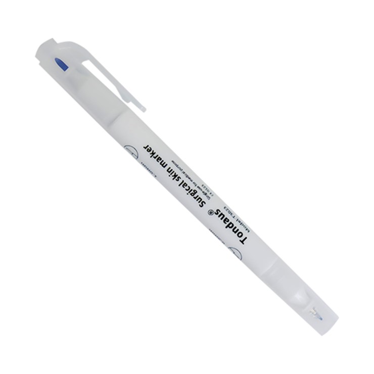 Double-sided permanent surgical marker, purple