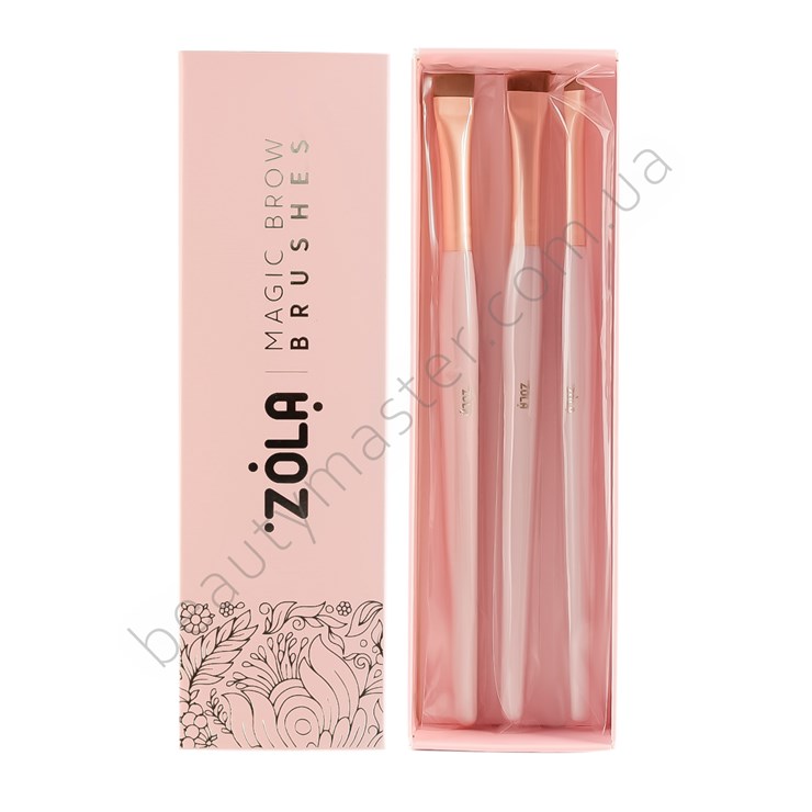 ZOLA MAGIC BROW BRUSHES set de pinceles para cejas rosa claro