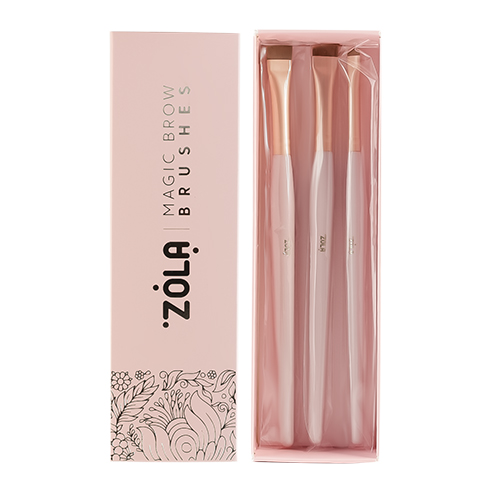 ZOLA Set of eyebrow brushes MAGIC BROW BRUSHES light pink